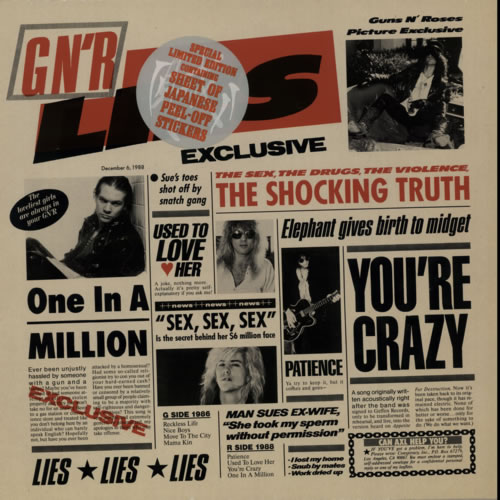 ブランド GN´R LIES ガンズ・アンド・ローゼズ ad0c4c2c 買い価格 -pn ...
